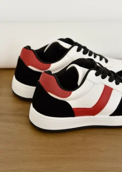 Baskets^Outfitbook Baskets basses rouge et noir