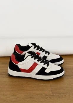 Baskets^Outfitbook Baskets basses rouge et noir