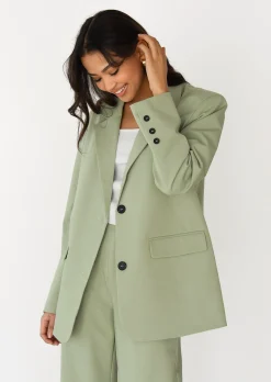 Vestes L Manteaux | Blazers^Outfitbook Blazer droit oversize VERT