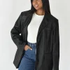Vestes L Manteaux | Blazers^Outfitbook Blazer oversize simili cuir NOIR