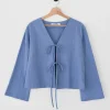 Chemises L Blouses | Hauts^Outfitbook Blouse à nouer BLEU