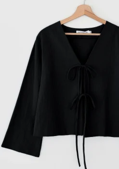 Hauts | Chemises L Blouses^Outfitbook Blouse à nouer NOIR