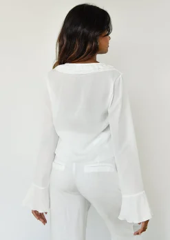 Chemises L Blouses | Hauts^Outfitbook Blouse he nouée BLANC