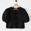 Chemises L Blouses | Hauts^Outfitbook Blouse manches bouffantes à nouer NOIR