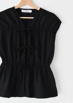 Chemises L Blouses | Hauts^Outfitbook Blouse nœuds sans manches NOIR