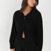 Chemises L Blouses | Hauts^Outfitbook Blouse texturée à nouer NOIR