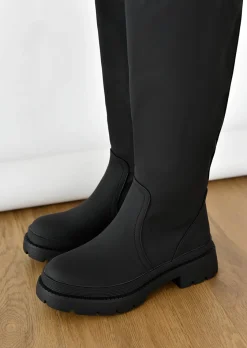 Bottes^Outfitbook Bottes de pluie montantes à semelles chunky NOIR