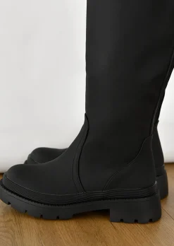 Bottes^Outfitbook Bottes de pluie montantes à semelles chunky NOIR
