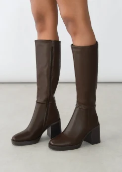 Bottes^Outfitbook Bottes hautes à talons MARRON