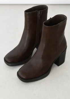 Bottes^Outfitbook Bottines à talon MARRON