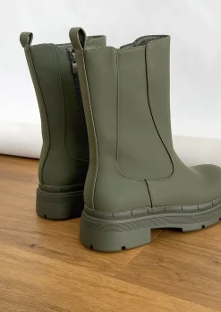 Bottes^Outfitbook Bottines Chelsea chunky KAKI