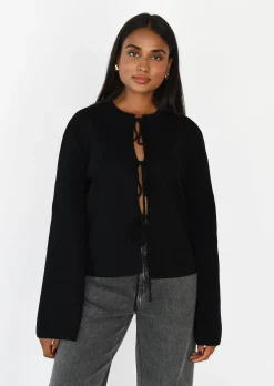 Pulls L Cardigans^Outfitbook Cardigan à nouer NOIR