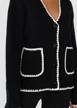 Pulls L Cardigans^Outfitbook Cardigan à surpiqûres NOIR