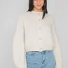 Pulls L Cardigans^Outfitbook Cardigan en maille boutonné à col montant BEIGE