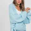 Pulls L Cardigans^Outfitbook Cardigan cache-cœur noué sur le devant bleu