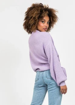 Pulls L Cardigans^Outfitbook Cardigan cache-cœur noué sur le devant violet
