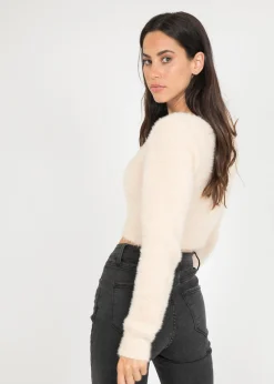 Pulls L Cardigans^Outfitbook Cardigan court duveteux BEIGE