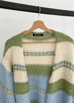 Pulls L Cardigans^Outfitbook Cardigan en maille épaisse color block