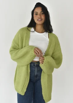 Pulls L Cardigans^Outfitbook Cardigan en maille épaisse VERT