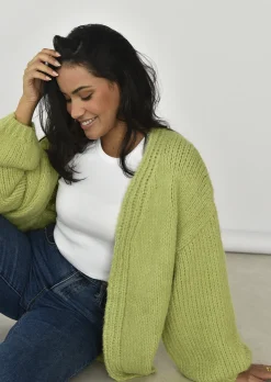 Pulls L Cardigans^Outfitbook Cardigan en maille épaisse VERT