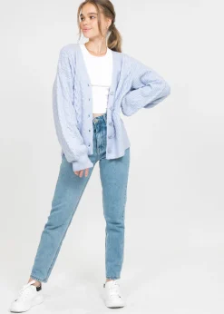 Pulls L Cardigans^Outfitbook Cardigan en maille torsadé BLEU