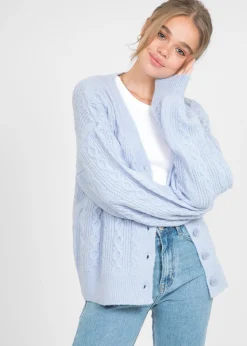 Pulls L Cardigans^Outfitbook Cardigan en maille torsadé BLEU