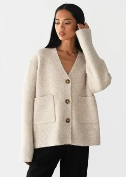 Pulls L Cardigans^Outfitbook Cardigan maille poches BEIGE