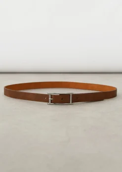 Ceintures^Outfitbook Ceinture à boucle argentée MARRON
