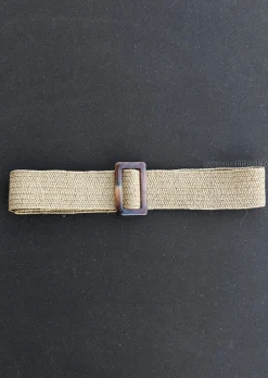 Ceintures^Outfitbook Ceinture tressée taupe à boucle effet écaille tressee