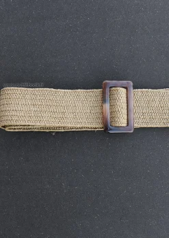 Ceintures^Outfitbook Ceinture tressée taupe à boucle effet écaille tressee