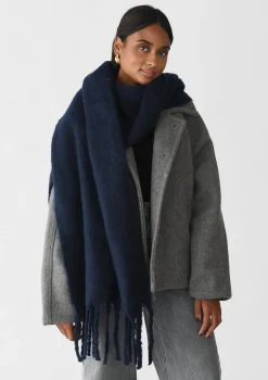 Echarpes, Gants Et Bonnets^Outfitbook Écharpe en maille à franges BLEU
