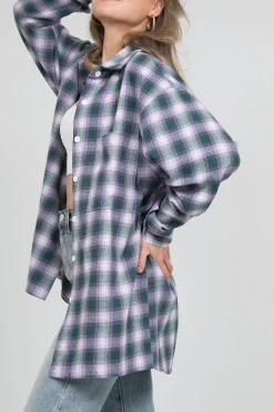 Chemises L Blouses | Hauts^Outfitbook Chemise à carreaux violet