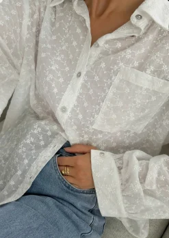 Chemises L Blouses | Hauts^Outfitbook Chemise brodée BLANC