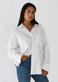 Chemises L Blouses | Hauts^Outfitbook Chemise en coton BLANC