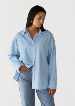 Chemises L Blouses | Hauts^Outfitbook Chemise en coton BLEU