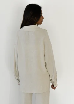 Chemises L Blouses | Hauts^Outfitbook Chemise en lin oversize BEIGE