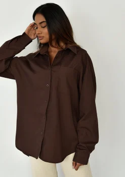 Chemises L Blouses | Hauts^Outfitbook Chemise oversize MARRON