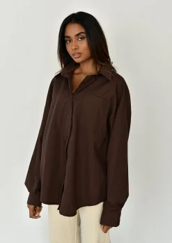 Chemises L Blouses | Hauts^Outfitbook Chemise oversize MARRON