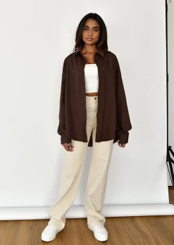Chemises L Blouses | Hauts^Outfitbook Chemise oversize MARRON