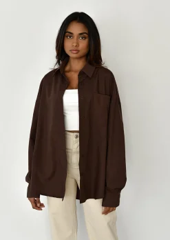 Chemises L Blouses | Hauts^Outfitbook Chemise oversize MARRON
