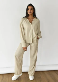 Chemises L Blouses | Hauts^Outfitbook Chemise oversize fluide BEIGE