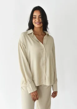 Chemises L Blouses | Hauts^Outfitbook Chemise oversize fluide BEIGE