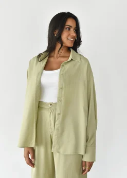 Chemises L Blouses | Hauts^Outfitbook Chemise oversize fluide VERT