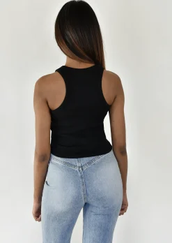 Hauts^Outfitbook Débardeur côtelé NOIR