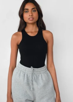 Hauts^Outfitbook Débardeur en maille côtelée NOIR