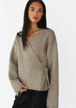 Pulls L Cardigans^Outfitbook Gilet cache-coeur TAUPE