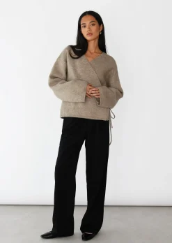 Pulls L Cardigans^Outfitbook Gilet cache-coeur TAUPE
