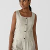 Pulls L Cardigans | Hauts^Outfitbook Gilet en lin à boutons BEIGE