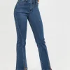 Jeans^Outfitbook Jean bleu foncé fendu sur le devant