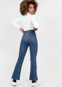 Jeans^Outfitbook Jean bleu foncé fendu sur le devant